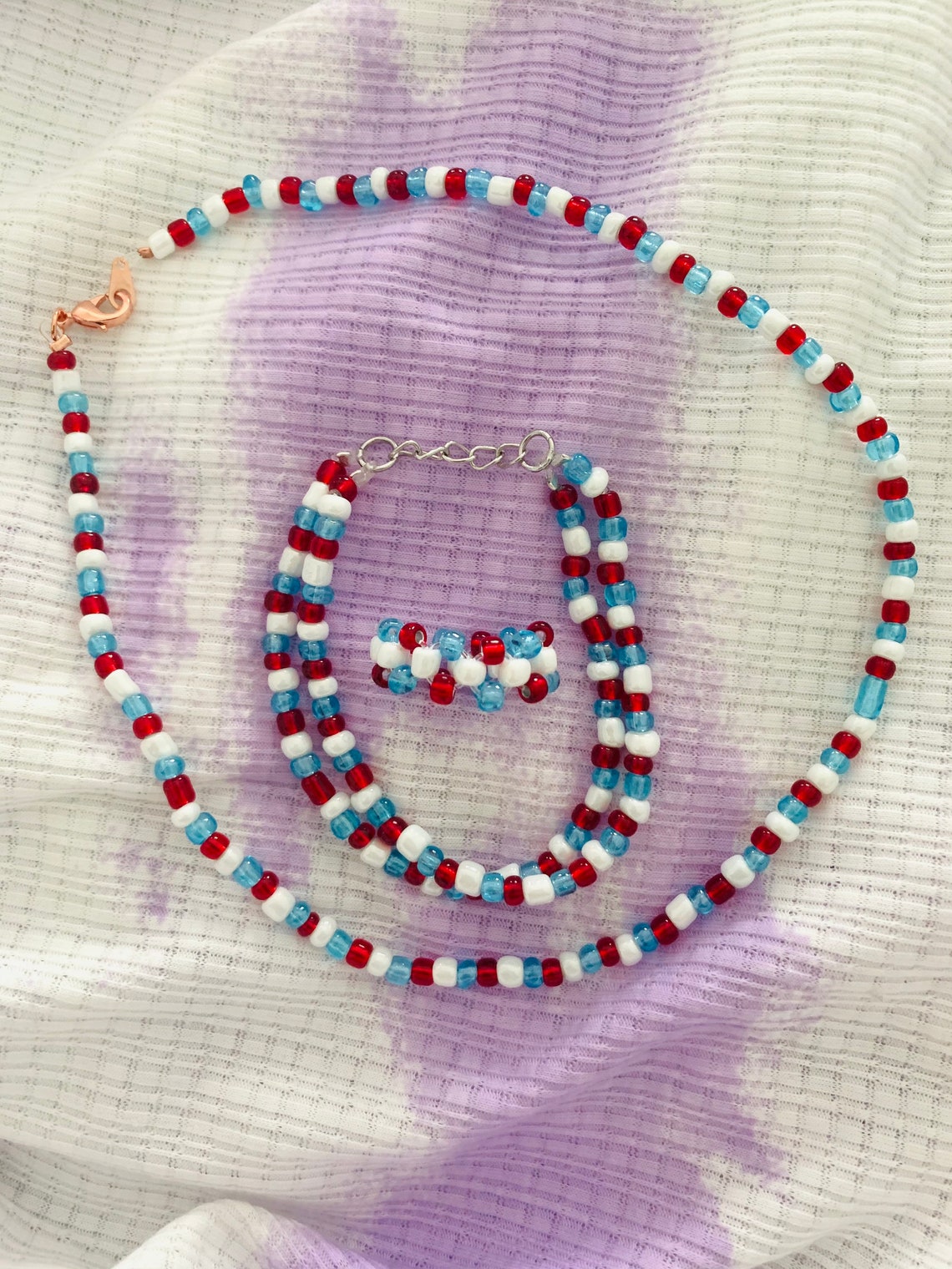 Fourth of July Jewelry Set of 3 Etsy