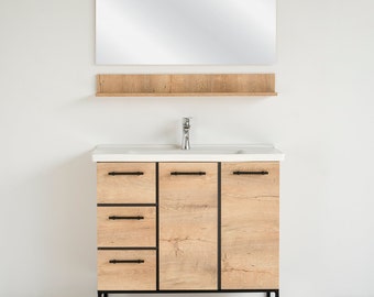 40 Inch DESERT Freestanding Beechwood Single Sink Bathroom Vanity