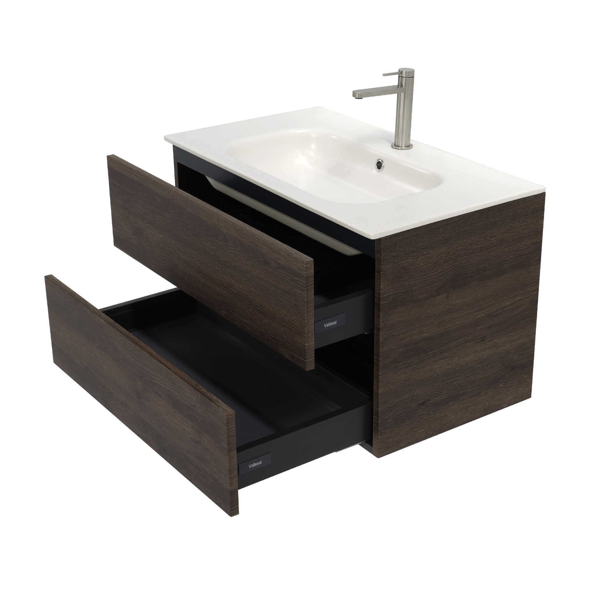 Veneto Floating Dark Oak Bathroom Vanity - Etsy