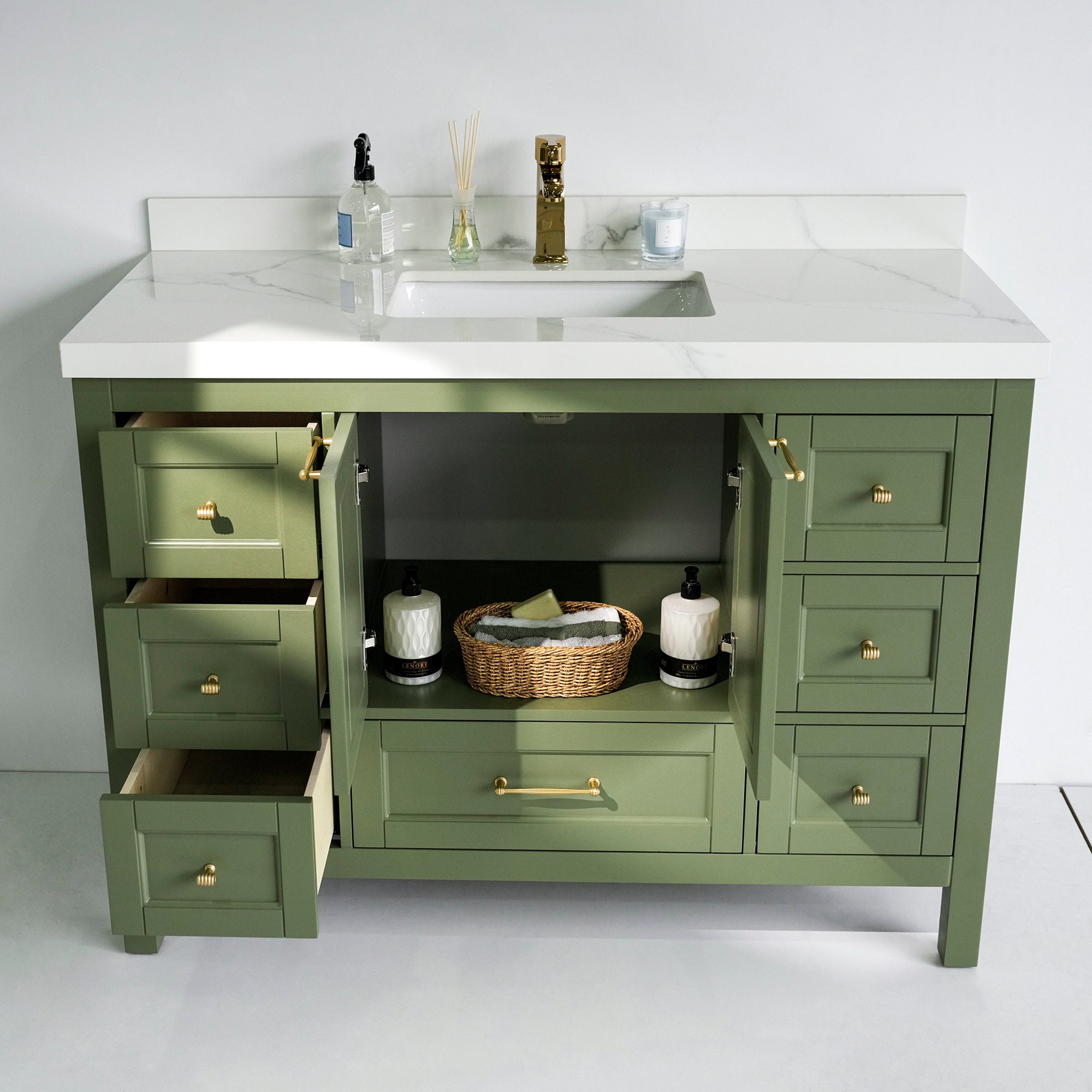 48 Inch Selena Rosa Green Single Sink Bathroom Vanity Cabinet - Etsy