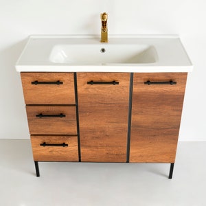 Mueble de baño independiente con lavabo individual de 40 pulgadas imagen 6