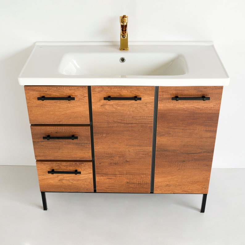 Mueble de baño independiente con lavabo individual de 40 pulgadas imagen 6