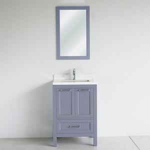 24 inch SELENA Freestanding Gray Single Sink Bathroom Vanity