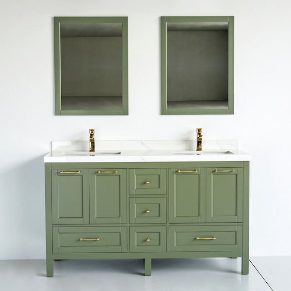 Bathroom Vanity Double Sink Etsy