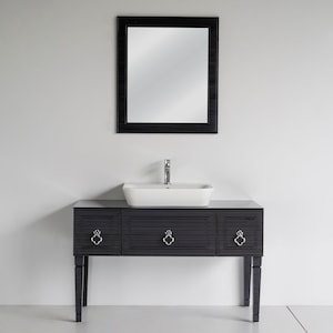 48 inch VIOLET Freestanding Graphite Patina Gray Single Sink Bathroom Vanity