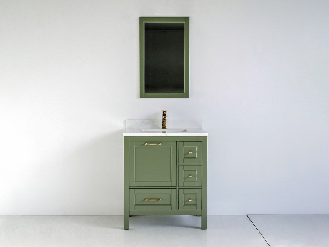 30 Inch Selena Green Single Sink Bathroom Vanity - Etsy