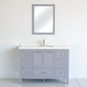 48 inch SELENA Freestanding Gray Single Sink Bathroom Vanity