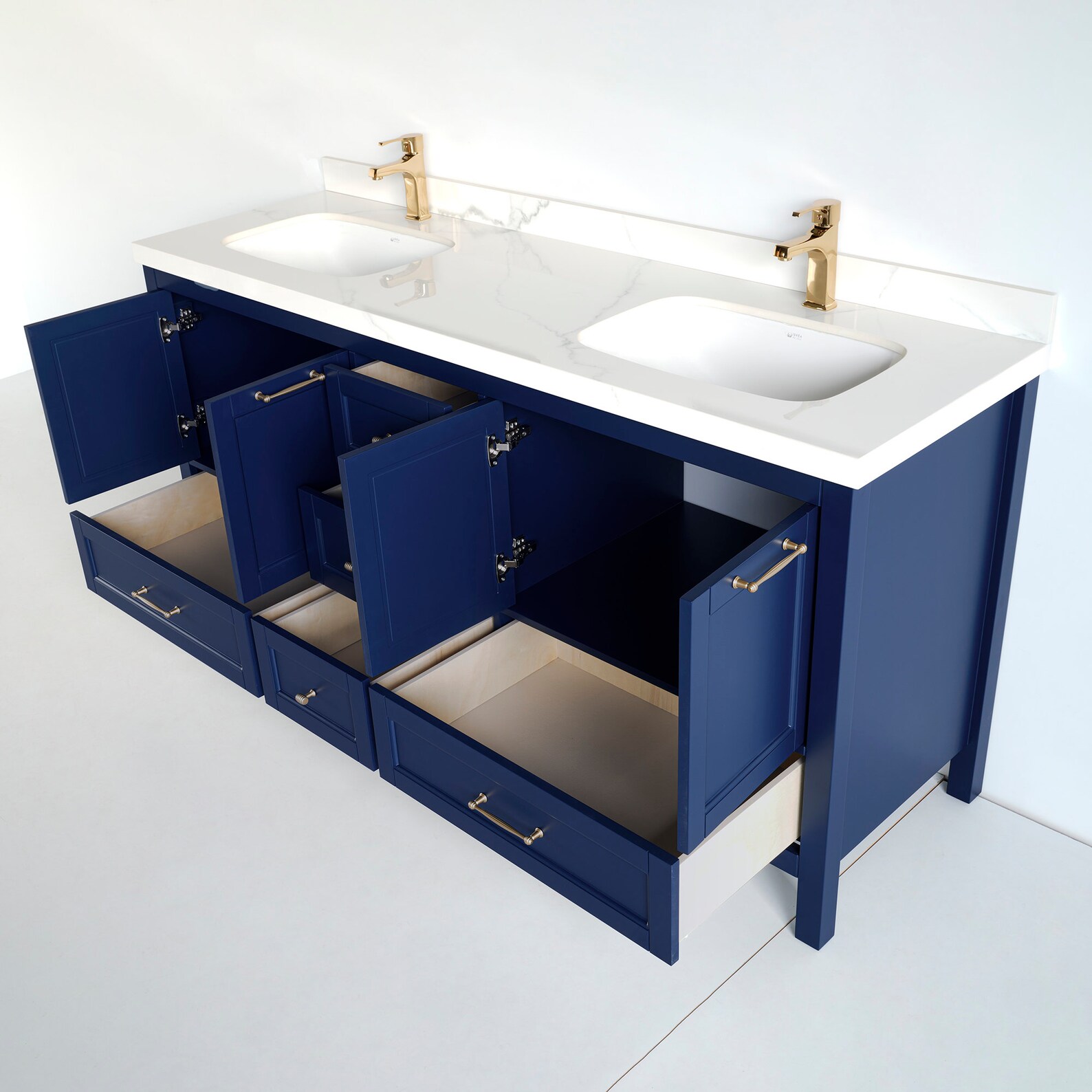72 Inch SELENA Freestanding Navy Blue Double Sink Bathroom Vanity - Etsy