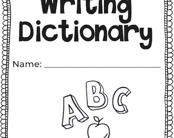 Modèle de test d'orthographe imprimable de 1 page Mon dictionnaire pour élèves du primaire | Test de pratique des mots| Bonus : modèle | Modèles de classe