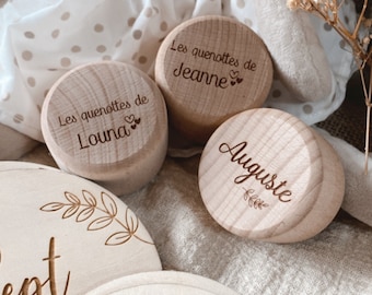 Boîte à dents de lait en bois personnalisée
