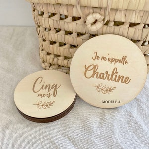 Cartes étapes en bois à personnaliser Modèle 3