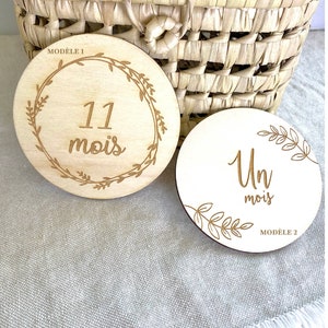 Cartes étapes en bois à personnaliser Modèle 1