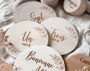 Cartes étapes en bois à personnaliser