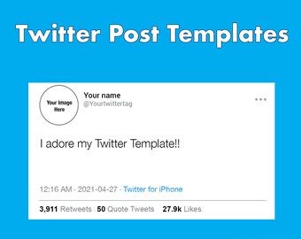 Twitter Template Etsy