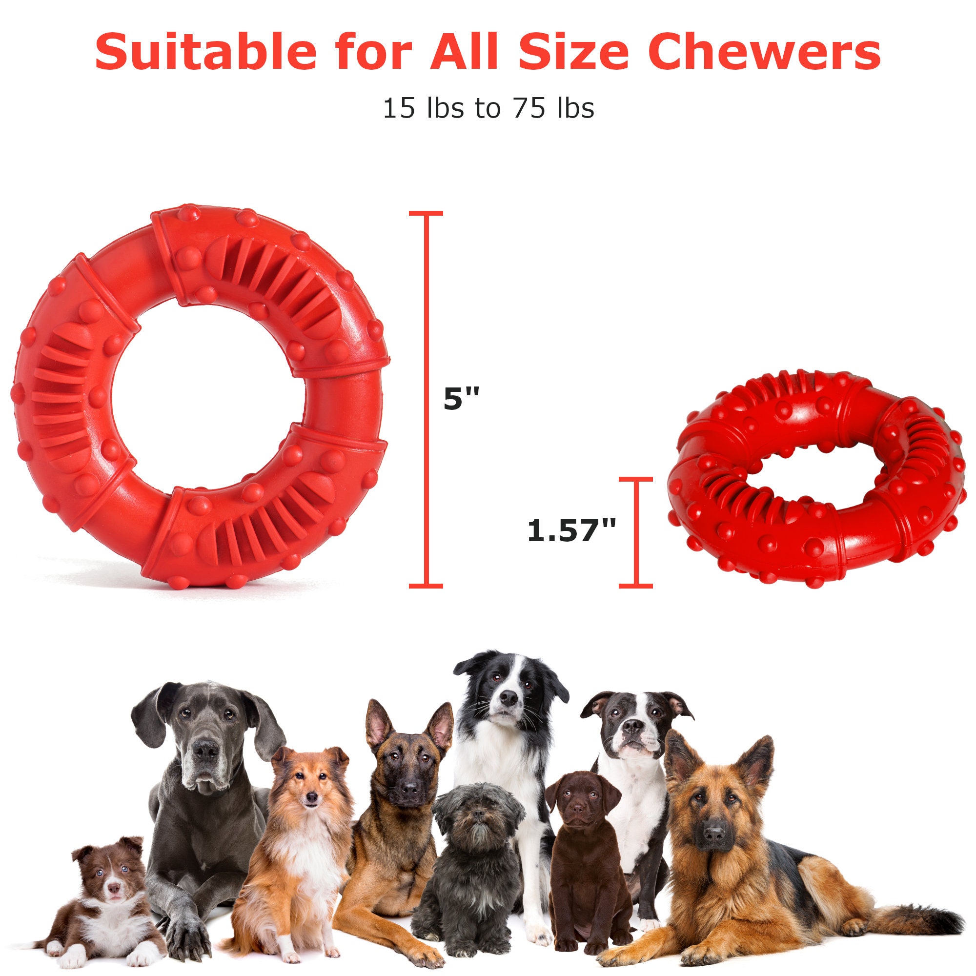 Dog Chew Toy for Aggressive Chewers Natural NonToxic Rubber Etsy