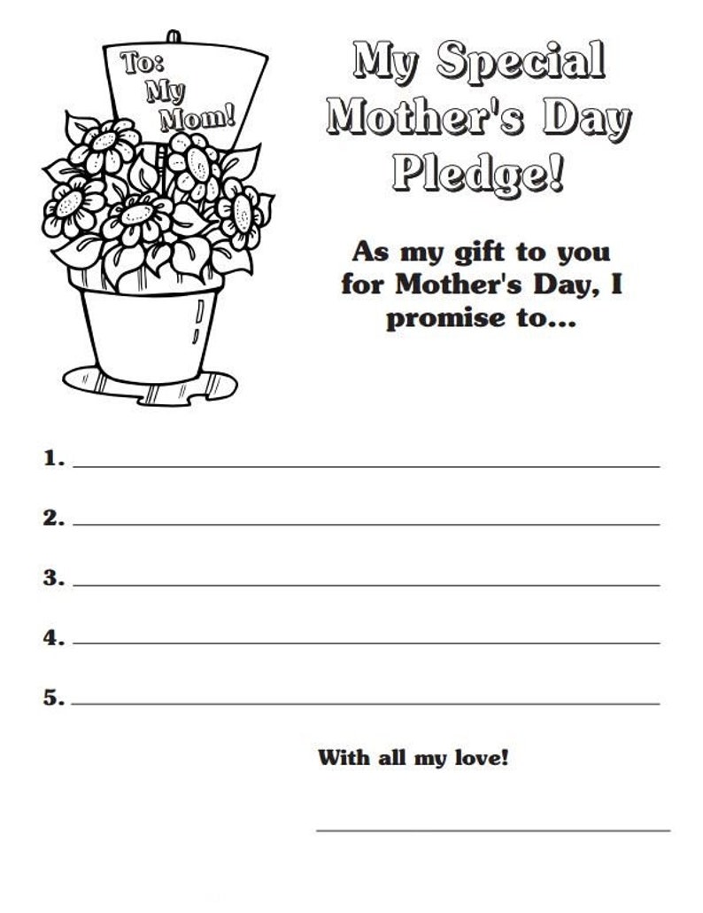 Mother's Day Printable Crafts and Activity Combonation Package for ...