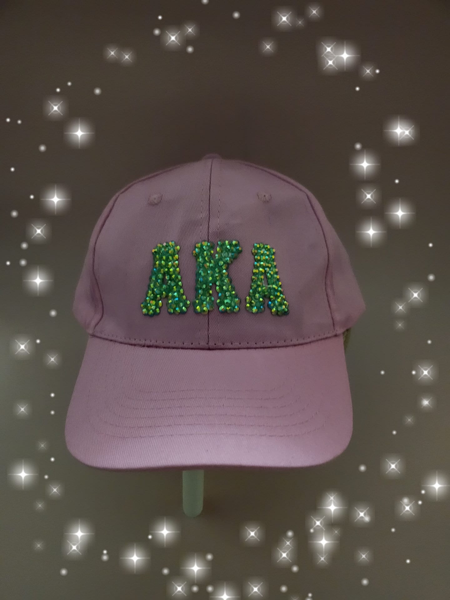 Alpha Kappa Alpha Beaded Cap Alpha Woman Noire Snap Back – Sorority Hills main image 2