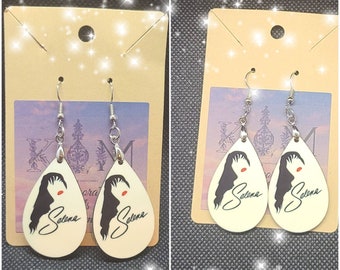 Selena sublimation wood earrings