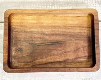 Catchall Wooden Tray, Valet Tray, Custom Wood Tray, Desk Organizer, Husband Gift, Custom Fathers Gift, Veterans tray, Office Organizer