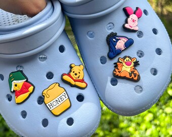 Set of 5 Winnie the Pooh Croc Charms, Pooh Charms for Crocs, Winnie the Pooh Merch, Winnie the Pooh Gifts T- Shirt, Pins for Croc Pooh