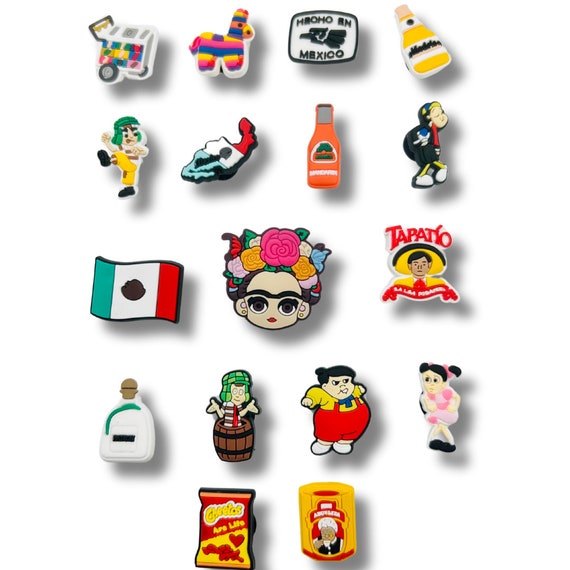 100 Pack Mexican Themed Charms, Latino Shoe Charms
