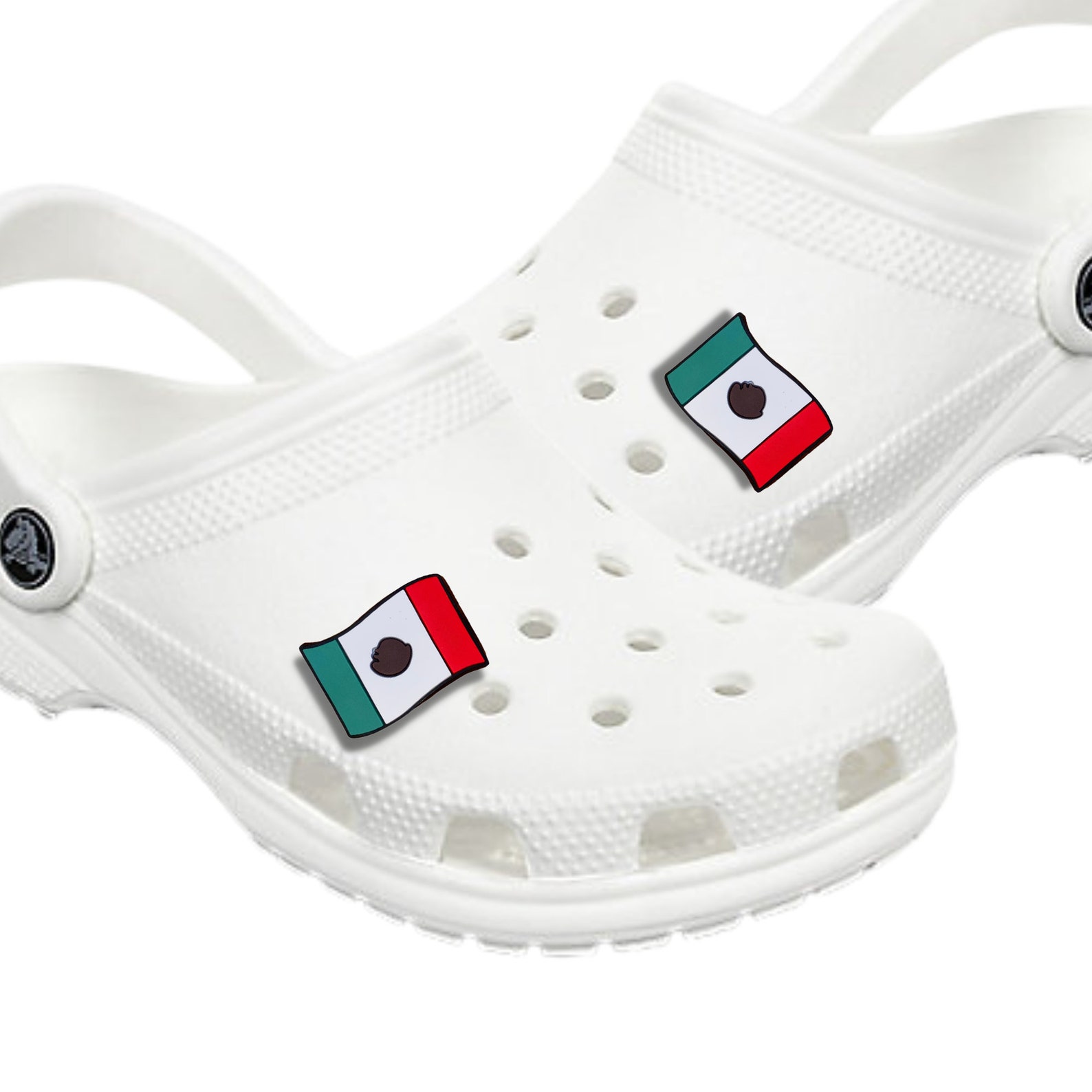 Mexican Flag Charms for Crocs Shoes SET OF 2 Large Charms for Etsy