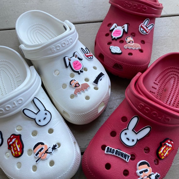 22 Pcs bad bunny Shoe Decoration Charms for Croc Sandals