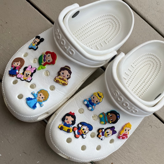 Set of 12 Baby Princess Charms for Crocs,baby Croc Charms, Mickey