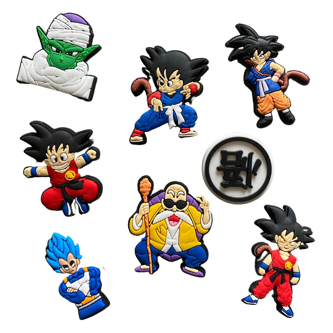 14 Pcs Cartoon Charms Sets, Anime Charms for Crocs, DBZ, Sets of Croc  Buttons 