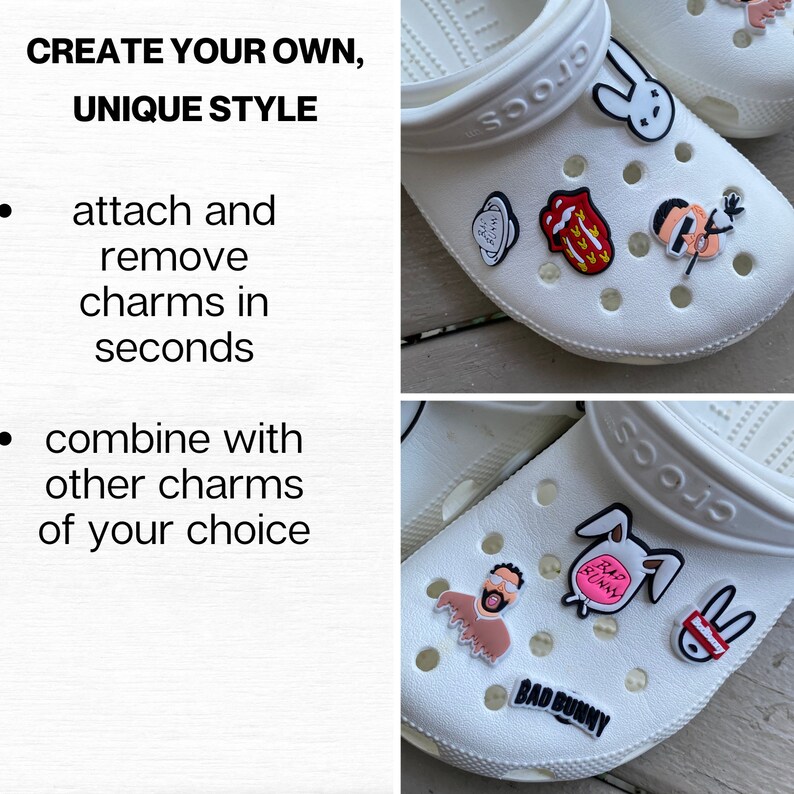 Bad Bunny Croc Charms Charms for Crocs Bad Bunny Bad Bunny Etsy