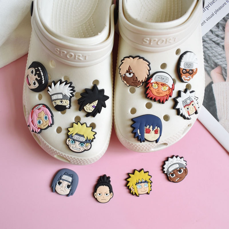 1PCS Moda Crocs Jibbitz Acessórios Criativo  Naruto  Desenho