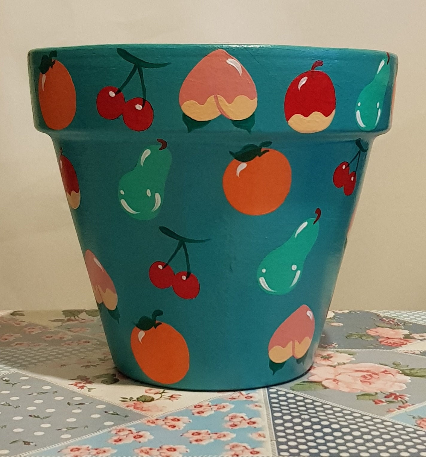 MADE TO ORDER Hand painted pot acnh Fruit indoor plant pot Etsy