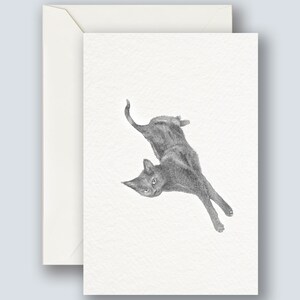 Cute Cat Greeting Cards | Black Cat | Cute Black Cat Drawing