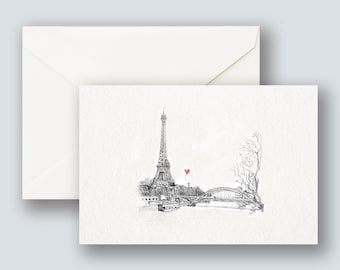 Paris Greeting Cards | Eiffel Tower | Vive La France | Notecards