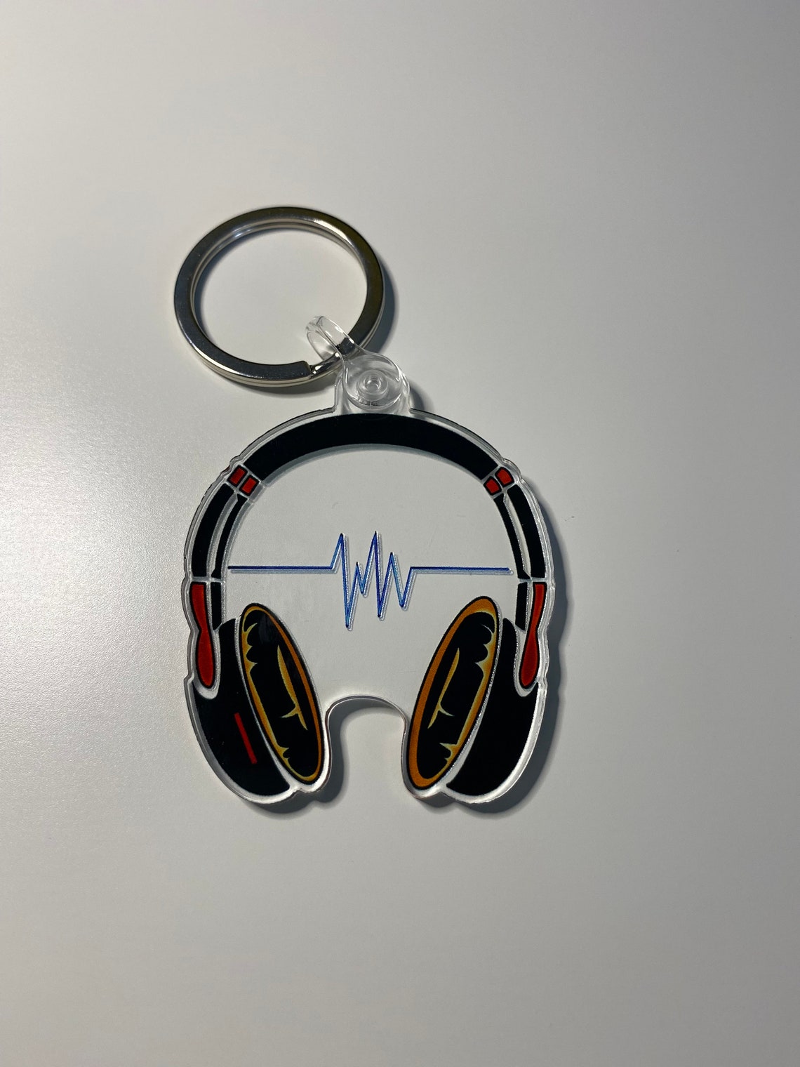Headphone Acrylic Keychain Etsy