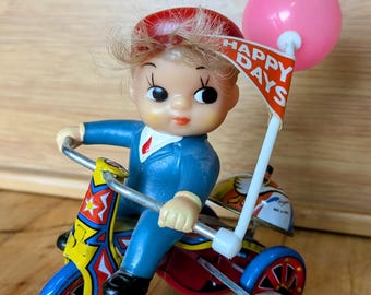 Blic 自転車に乗った象またはガチョウの子 ブリキ製ゼンマイおもちゃ