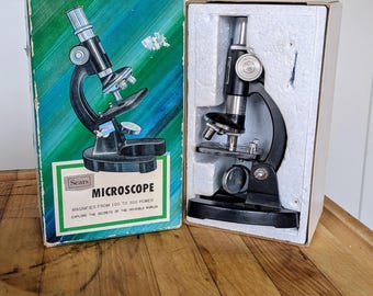 Vintage Stellar Junior Scientist Microscope Set, Japan, 1950's W
