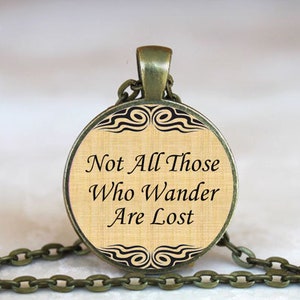 Not All Who Wander are Lost Pendant | Explorer Jewelry | Graduation Gift | RV Owner Gift | Camper Gift