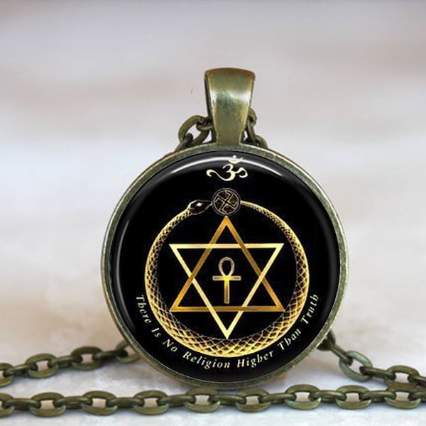 Theosophical Society Pendant, Esoteric Necklace, Esoteric Jewelry, Esoteric Pendant