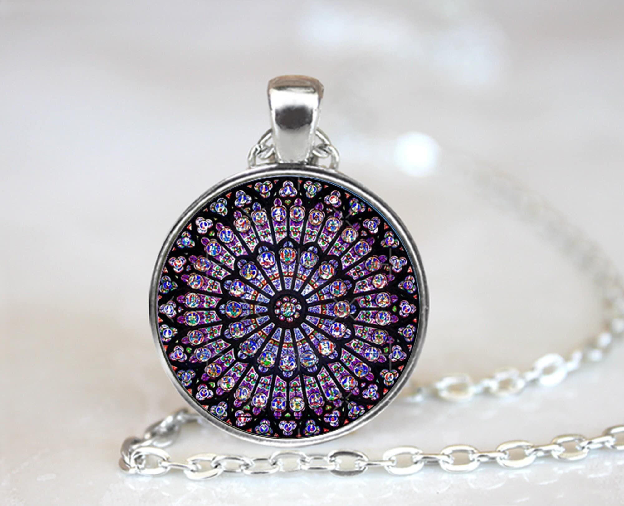 Notre dame rose window best sale pendant