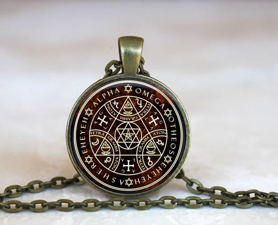Enochian Sigil of Protection Rune Necklace Enochian Sigil of
