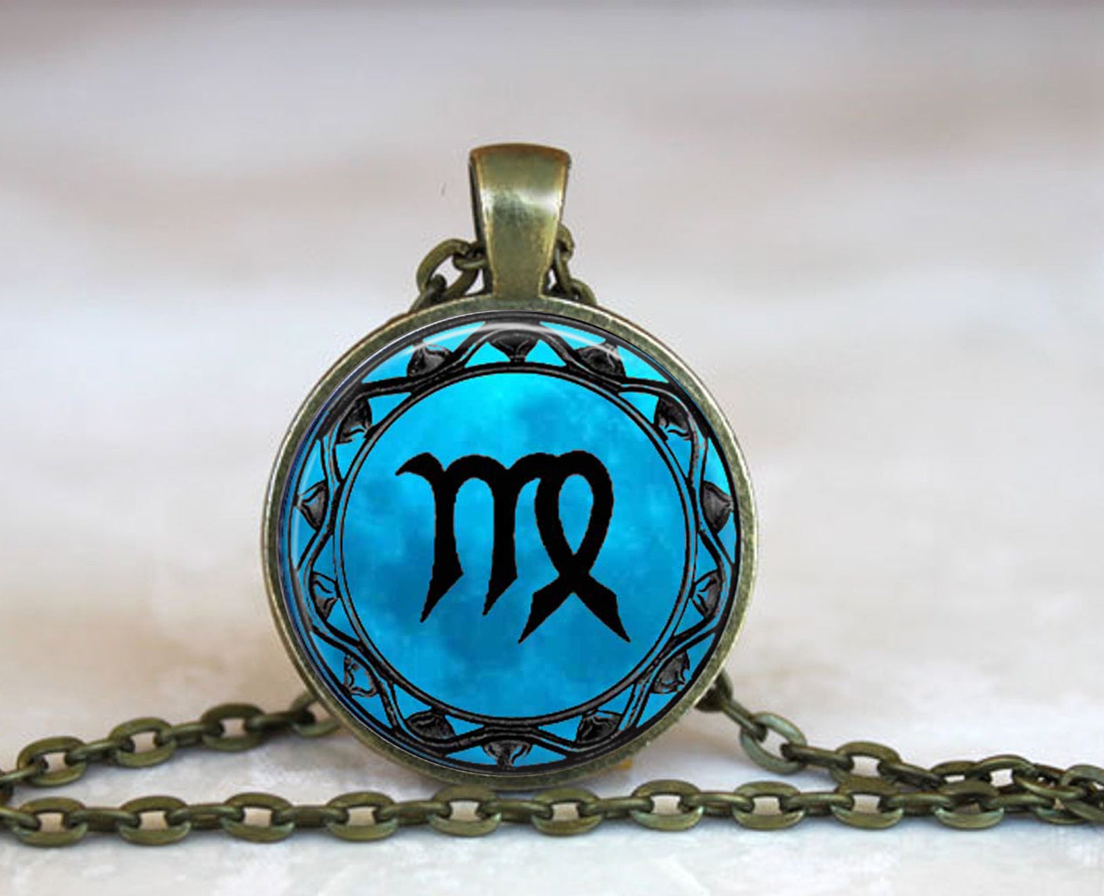Virgo symbol necklace Clearance
