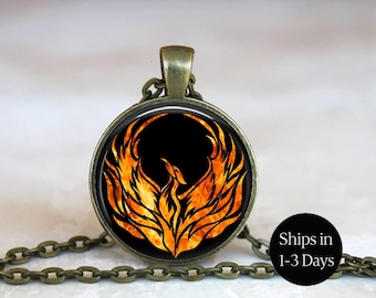 Phoenix Pendant Necklace: Occult Magick Jewelry, 18