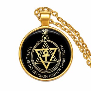 Theosophical Society Pendant: Esoteric Symbol Necklace