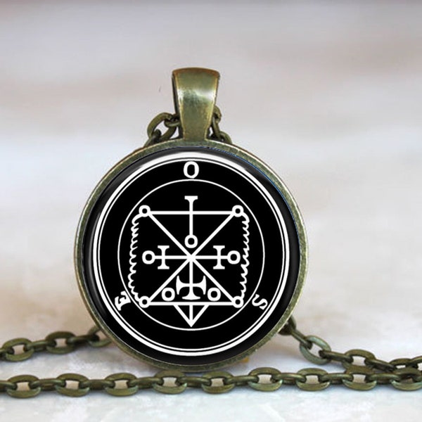 Ose sigil Necklace, Ose Sigil pendant, demon Necronomicon Necklace, Pentagram necklace, Magick jewelry, Occult jewelry, Pagan