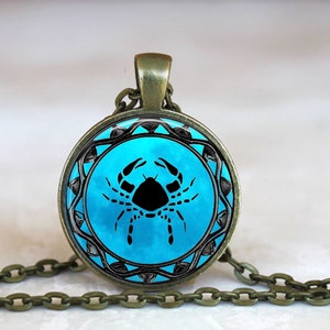 Cancer   Zodiac Pendant, Cancer Zodiac necklace Cancer Zodiac jewelry astrology birthday gift key chain
