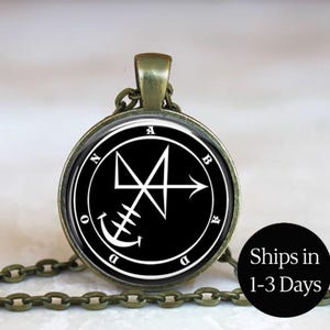 Abaddon Sigil Pendant: Satanic Occult Seal Necklace