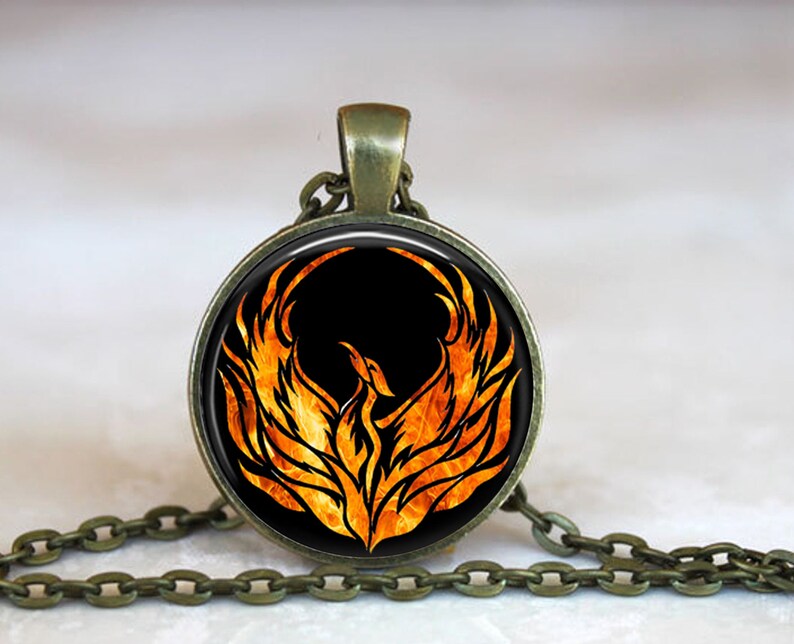 Phoenix Pendant Phoenix Necklace Phoenix Jewelry Occult Etsy