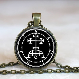 Gamigin Seal Sigil Pendant: Satanic Occult Necklace