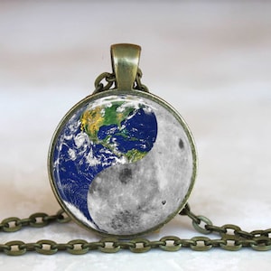 Earth and Moon Yin Yang Necklace
